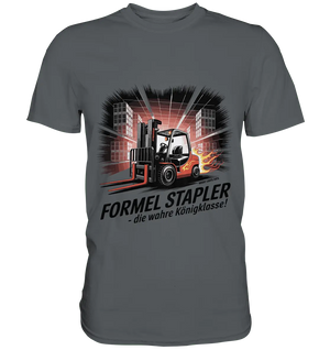 Formel Stapler – Die Königsklasse der Flurförderfahrzeuge - Premium Shirt - Bright Lights Arts