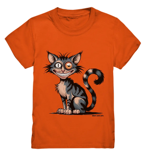 Frech und außergewöhnlich Cartoon Katze mit wildem Blick Ein humorvolles Design - Kids Premium Shirt Bright Lights Arts