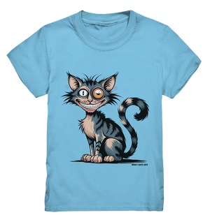 Frech und außergewöhnlich Cartoon Katze mit wildem Blick Ein humorvolles Design - Kids Premium Shirt Bright Lights Arts