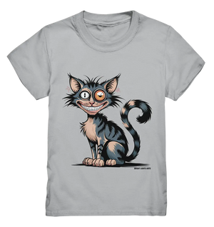 Frech und außergewöhnlich Cartoon Katze mit wildem Blick Ein humorvolles Design - Kids Premium Shirt Bright Lights Arts