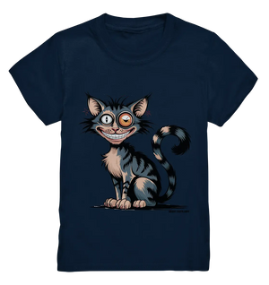Frech und außergewöhnlich Cartoon Katze mit wildem Blick Ein humorvolles Design - Kids Premium Shirt Bright Lights Arts