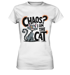 Frech und außergewöhnlich Cartoon Katze mit wildem Blick Ein humorvolles Design - Ladies Premium Shirt Bright Lights Arts