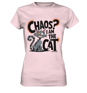 Frech und außergewöhnlich Cartoon Katze mit wildem Blick Ein humorvolles Design - Ladies Premium Shirt Bright Lights Arts