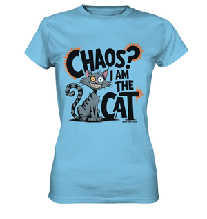 Frech und außergewöhnlich Cartoon Katze mit wildem Blick Ein humorvolles Design - Ladies Premium Shirt Bright Lights Arts