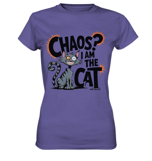 Frech und außergewöhnlich Cartoon Katze mit wildem Blick Ein humorvolles Design - Ladies Premium Shirt Bright Lights Arts