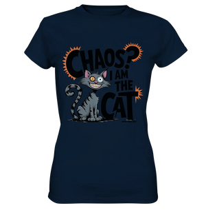 Frech und außergewöhnlich Cartoon Katze mit wildem Blick Ein humorvolles Design - Ladies Premium Shirt Bright Lights Arts