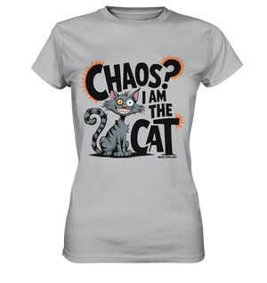Frech und außergewöhnlich Cartoon Katze mit wildem Blick Ein humorvolles Design - Ladies Premium Shirt Bright Lights Arts