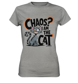 Frech und außergewöhnlich Cartoon Katze mit wildem Blick Ein humorvolles Design - Ladies Premium Shirt Bright Lights Arts
