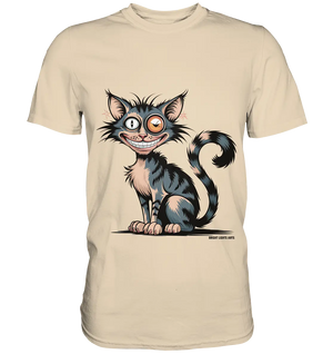 Frech und außergewöhnlich Cartoon Katze mit wildem Blick Ein humorvolles Design - Premium Shirt Bright Lights Arts