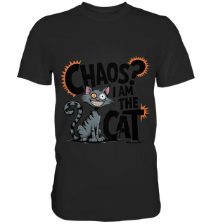 Frech und außergewöhnlich Cartoon Katze mit wildem Blick Ein humorvolles Design - Premium Shirt Bright Lights Arts