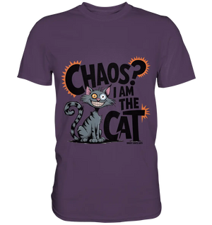 Frech und außergewöhnlich Cartoon Katze mit wildem Blick Ein humorvolles Design - Premium Shirt Bright Lights Arts