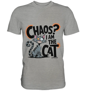 Frech und außergewöhnlich Cartoon Katze mit wildem Blick Ein humorvolles Design - Premium Shirt Bright Lights Arts