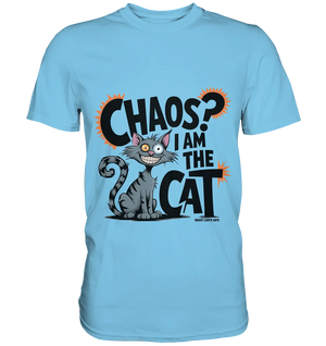 Frech und außergewöhnlich Cartoon Katze mit wildem Blick Ein humorvolles Design - Premium Shirt Bright Lights Arts