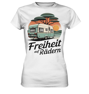 Freiheit auf Rädern - Retro Camping - Ladies Premium Shirt Bright Lights Arts