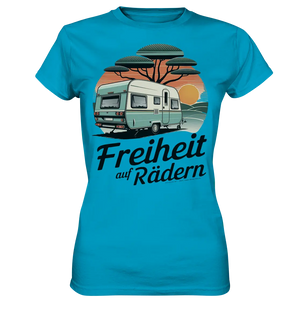 Freiheit auf Rädern - Retro Camping - Ladies Premium Shirt Bright Lights Arts