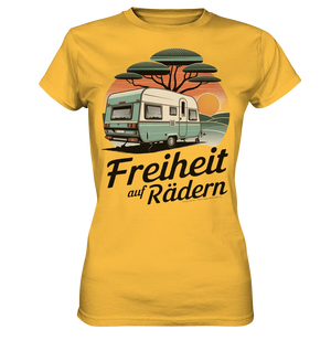 Freiheit auf Rädern - Retro Camping - Ladies Premium Shirt Bright Lights Arts