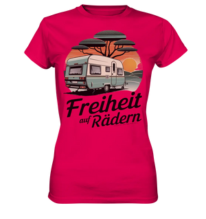 Freiheit auf Rädern - Retro Camping - Ladies Premium Shirt Bright Lights Arts
