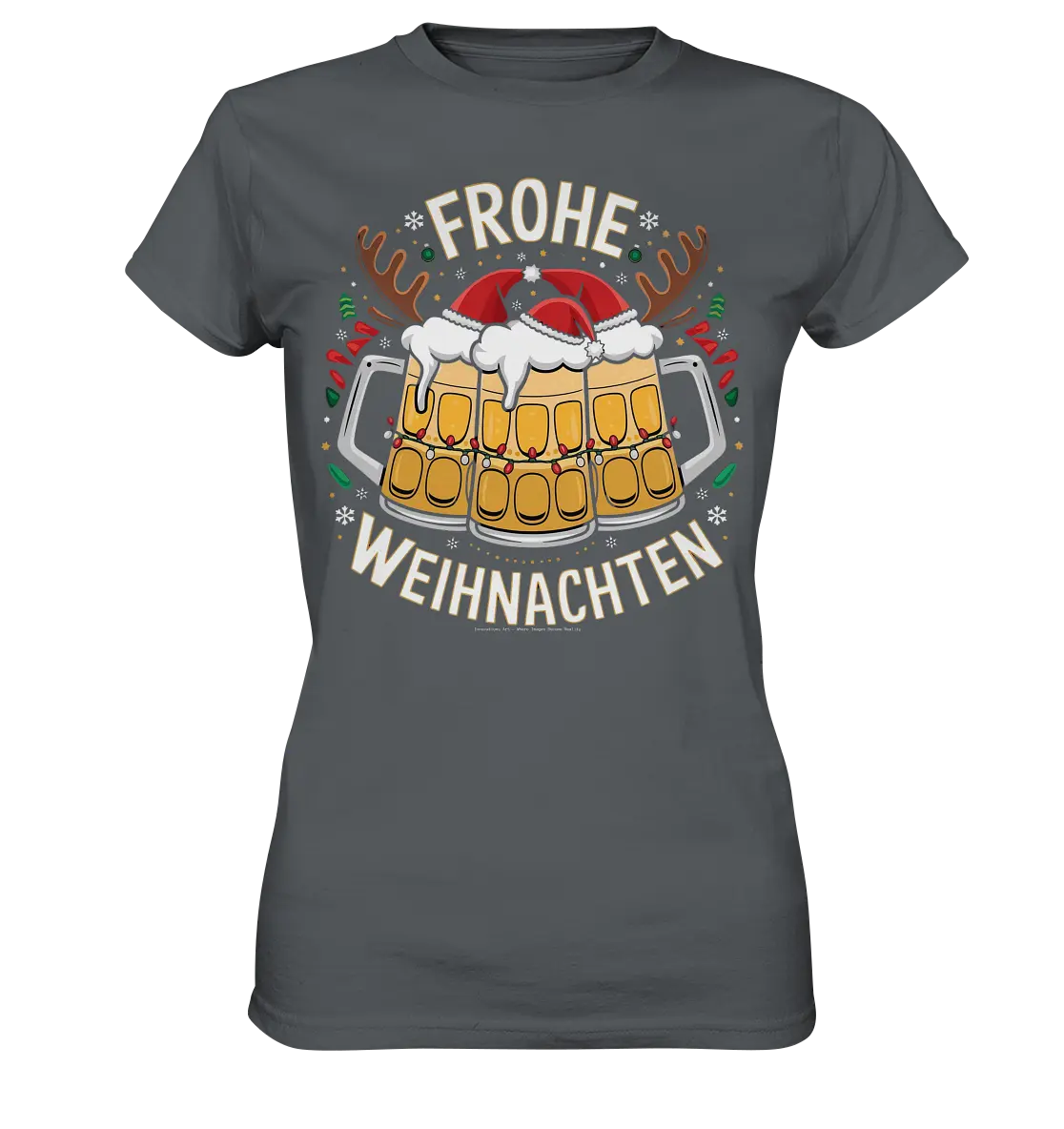 Frohe Weihnachten mit Bierkrügen - Ladies Premium Shirt Bright Lights Arts