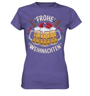 Frohe Weihnachten mit Bierkrügen - Ladies Premium Shirt Bright Lights Arts