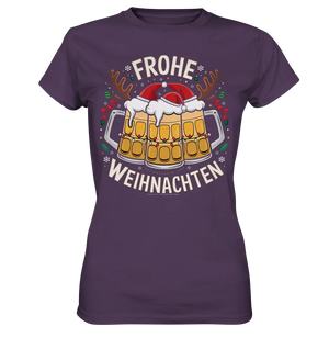 Frohe Weihnachten mit Bierkrügen - Ladies Premium Shirt Bright Lights Arts