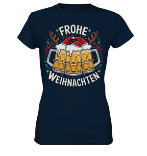 Frohe Weihnachten mit Bierkrügen - Ladies Premium Shirt Bright Lights Arts
