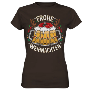 Frohe Weihnachten mit Bierkrügen - Ladies Premium Shirt Bright Lights Arts