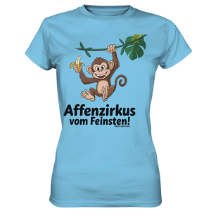 Fröhlicher Affe mit Banane - Affenzirkus - Ladies Premium Shirt Bright Lights Arts