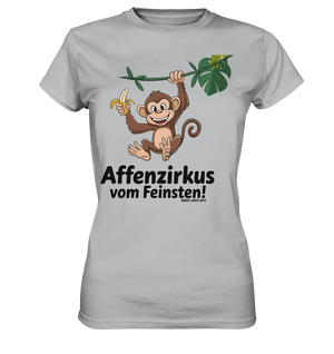 Fröhlicher Affe mit Banane - Affenzirkus - Ladies Premium Shirt Bright Lights Arts