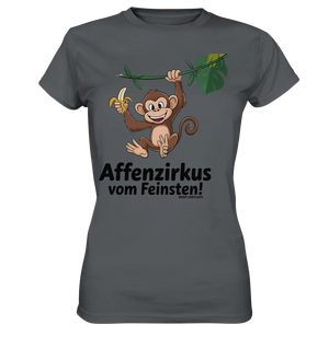 Fröhlicher Affe mit Banane - Affenzirkus - Ladies Premium Shirt Bright Lights Arts