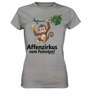 Fröhlicher Affe mit Banane - Affenzirkus - Ladies Premium Shirt Bright Lights Arts