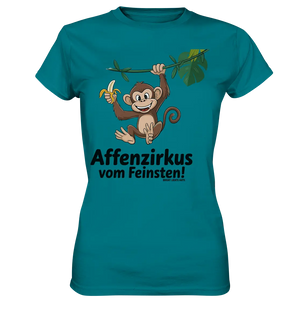 Fröhlicher Affe mit Banane - Affenzirkus - Ladies Premium Shirt Bright Lights Arts
