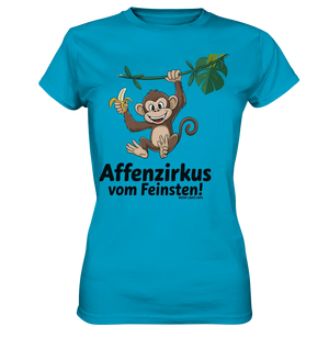 Fröhlicher Affe mit Banane - Affenzirkus - Ladies Premium Shirt Bright Lights Arts