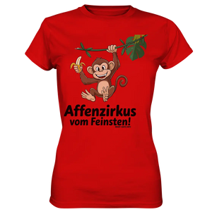 Fröhlicher Affe mit Banane - Affenzirkus - Ladies Premium Shirt Bright Lights Arts