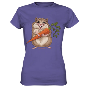Fröhlicher Hamster mit Möhre - Ladies Premium Shirt Bright Lights Arts