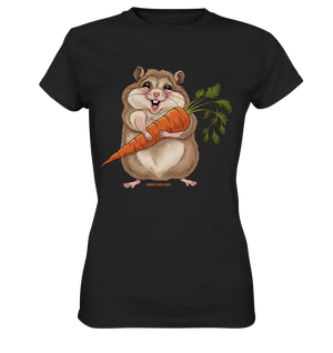 Fröhlicher Hamster mit Möhre - Ladies Premium Shirt Bright Lights Arts