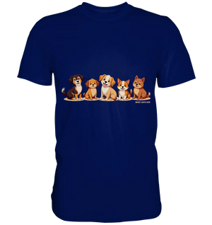 Fünf süße Cartoon - Hunde – Perfektes Geschenk für Hundefreunde - Premium Shirt - Bright Lights Arts
