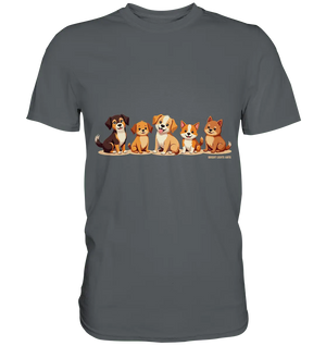 Fünf süße Cartoon - Hunde – Perfektes Geschenk für Hundefreunde - Premium Shirt - Bright Lights Arts