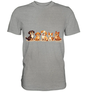Fünf süße Cartoon - Hunde – Perfektes Geschenk für Hundefreunde - Premium Shirt - Bright Lights Arts