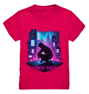 Futuristische Hacking Szene im Cyberpunk Stil - Kids Premium Shirt Bright Lights Arts