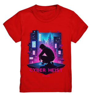 Futuristische Hacking Szene im Cyberpunk Stil - Kids Premium Shirt Bright Lights Arts