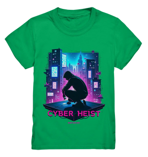 Futuristische Hacking Szene im Cyberpunk Stil - Kids Premium Shirt Bright Lights Arts
