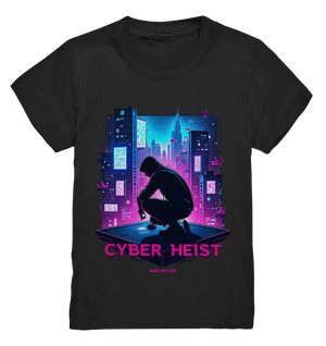 Futuristische Hacking Szene im Cyberpunk Stil - Kids Premium Shirt Bright Lights Arts
