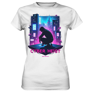 Futuristische Hacking Szene im Cyberpunk Stil - Ladies Premium Shirt Bright Lights Arts