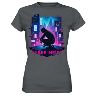 Futuristische Hacking Szene im Cyberpunk Stil - Ladies Premium Shirt Bright Lights Arts