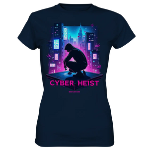 Futuristische Hacking Szene im Cyberpunk Stil - Ladies Premium Shirt Bright Lights Arts