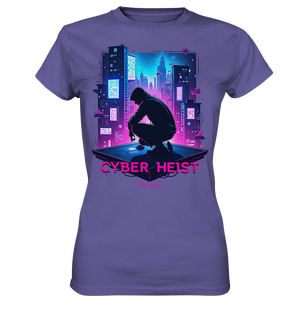 Futuristische Hacking Szene im Cyberpunk Stil - Ladies Premium Shirt Bright Lights Arts