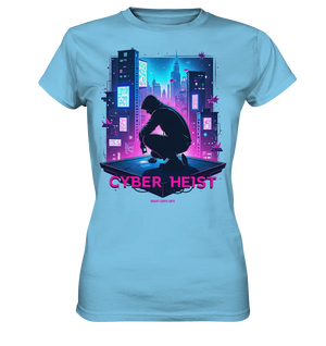 Futuristische Hacking Szene im Cyberpunk Stil - Ladies Premium Shirt Bright Lights Arts
