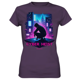 Futuristische Hacking Szene im Cyberpunk Stil - Ladies Premium Shirt Bright Lights Arts