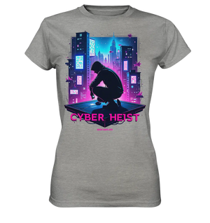 Futuristische Hacking Szene im Cyberpunk Stil - Ladies Premium Shirt Bright Lights Arts