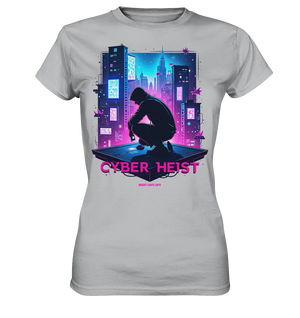 Futuristische Hacking Szene im Cyberpunk Stil - Ladies Premium Shirt Bright Lights Arts